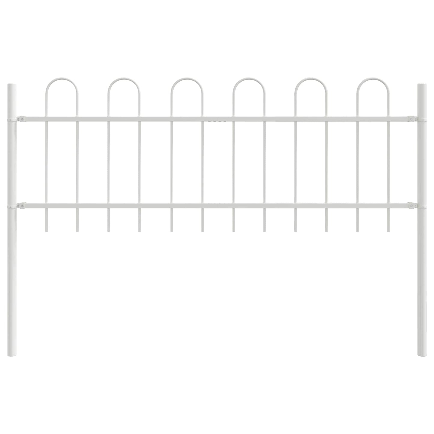 Havehegn BOXTEL 5 pcs 8,5 x 0,6 m Pulverlakeret stål Hvid