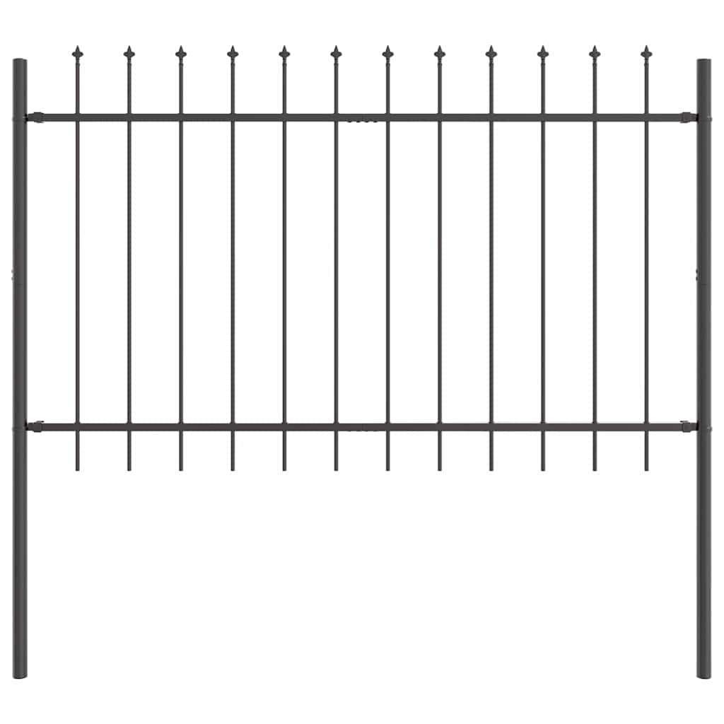 Havehegn WOERDEN 6 stk. 10,2 x 0,8 m Pulverlakeret stål Grå