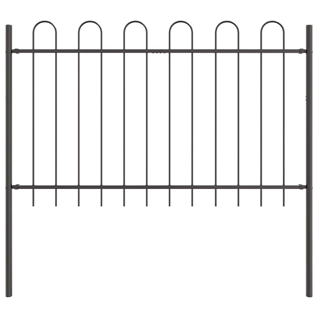 Havehegn BOXTEL 8 stk. 13,6 x 1,2 m Pulverlakeret stål Grå