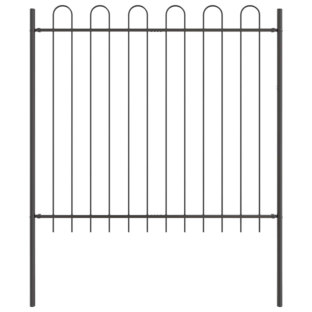 Havehegn BOXTEL 8 stk. 13,6 x 1,5 m Pulverlakeret stål Grå