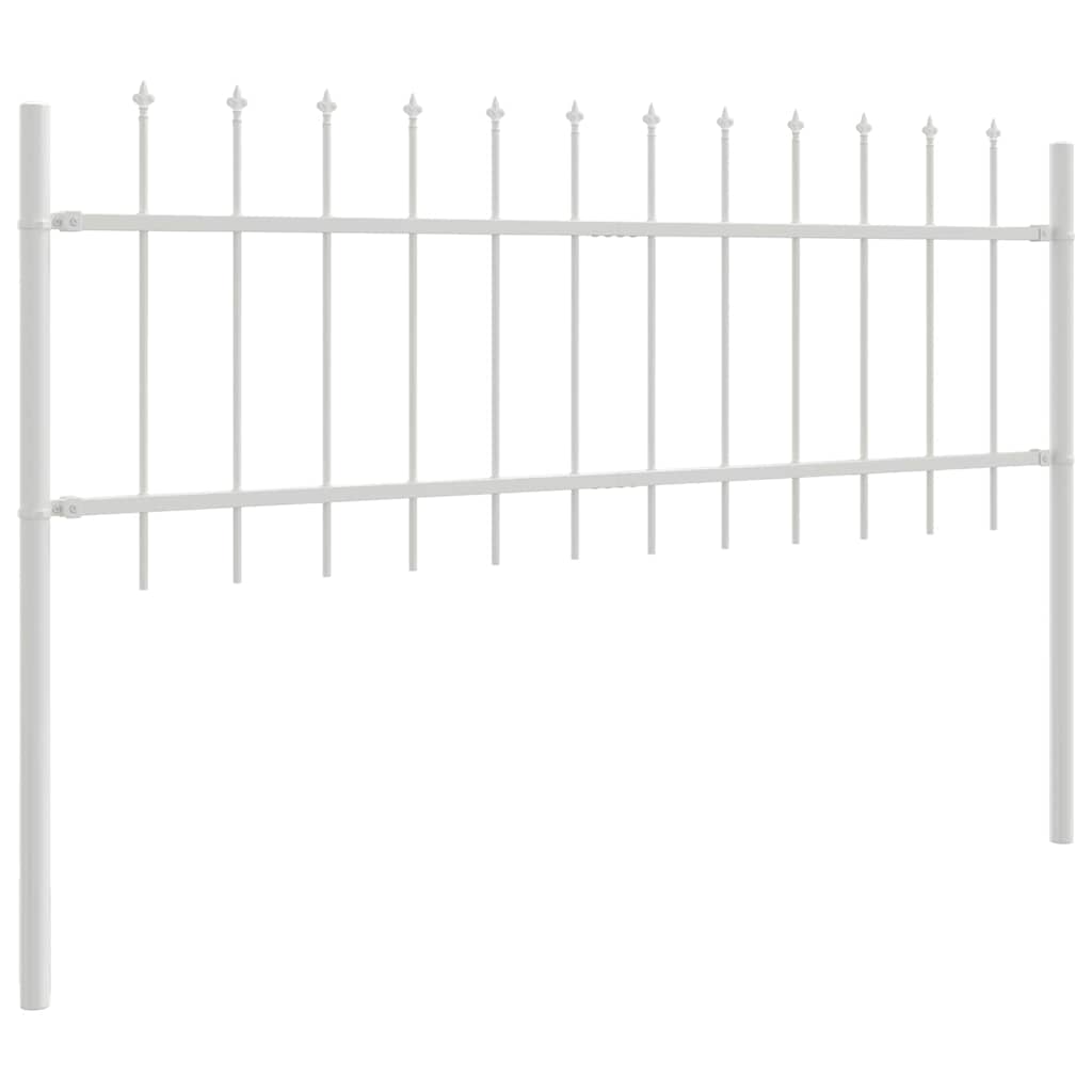 Havehegn WOERDEN 8 stk. 13,6 x 0,6 m Pulverlakeret stål Hvid
