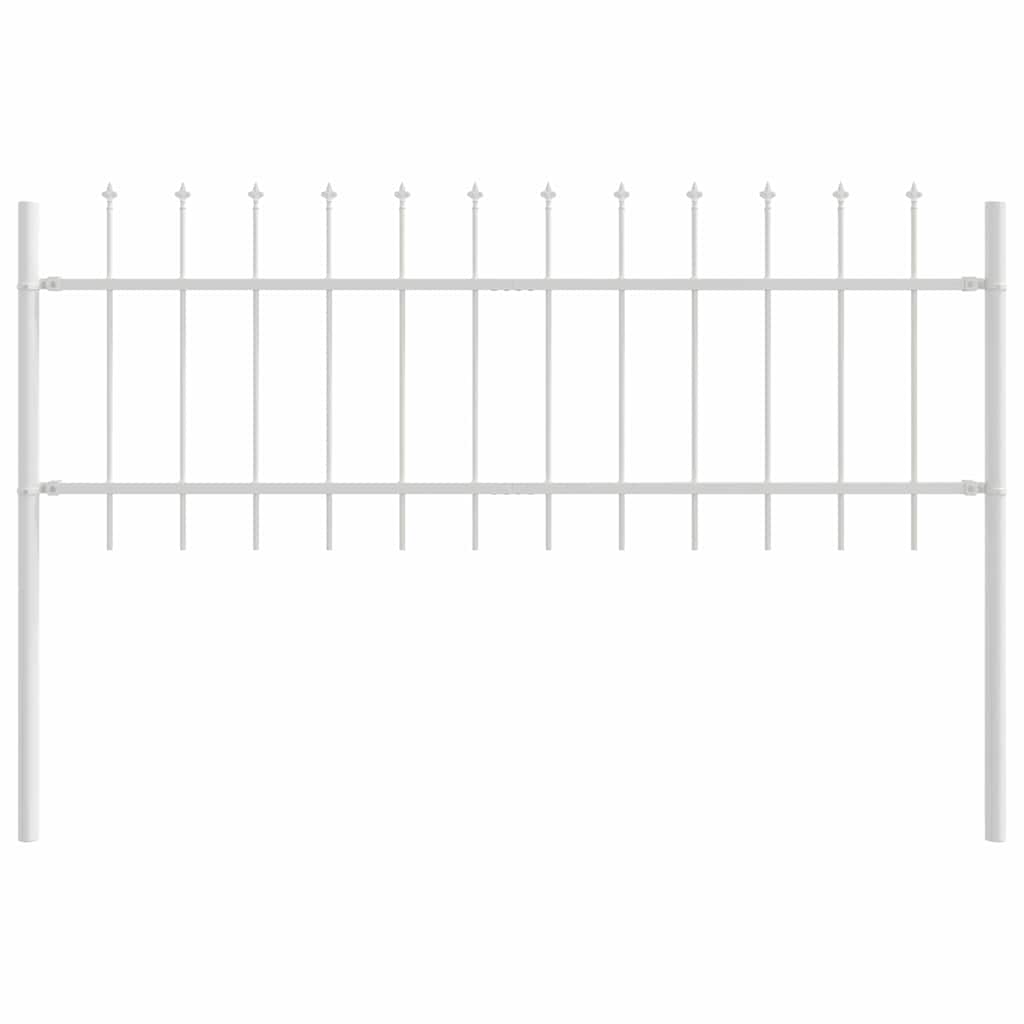 Havehegn WOERDEN 8 stk. 13,6 x 0,6 m Pulverlakeret stål Hvid