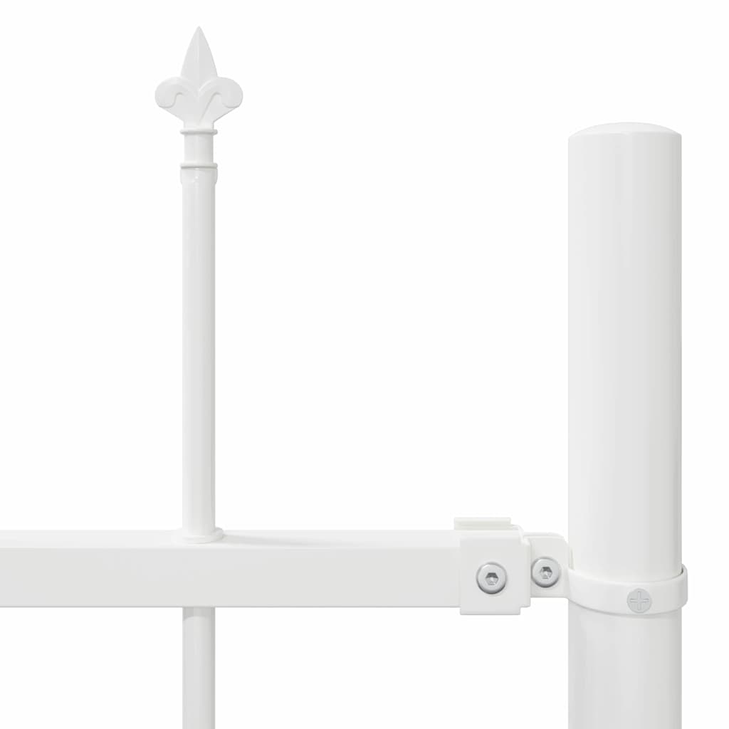 Havehegn WOERDEN 8 stk. 13,6 x 0,8 m Pulverlakeret stål Hvid