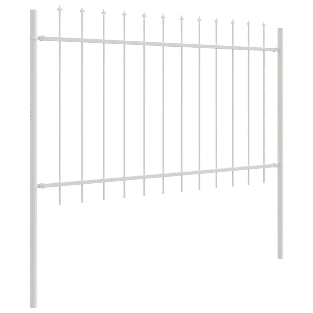 Havehegn WOERDEN 8 stk. 13,6 x 0,8 m Pulverlakeret stål Hvid