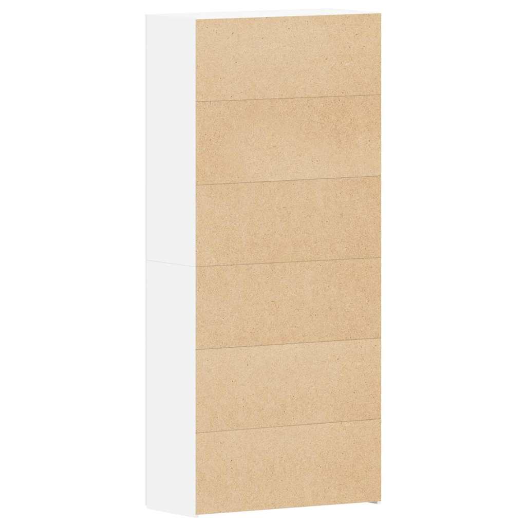 Sko skab med hylde Hvid 80 x 35.5 x 180 cm Konstrueret træ