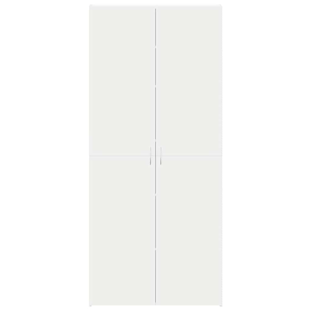 Sko skab med hylde Hvid 80 x 35.5 x 180 cm Konstrueret træ