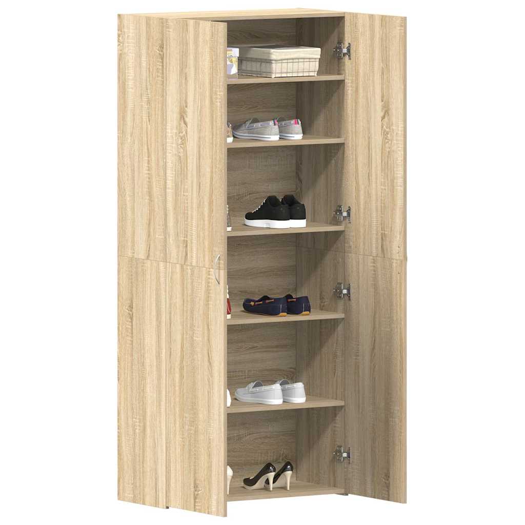 Sko skab med hylde Brun 80 x 35.5 x 180 cm Konstrueret træ