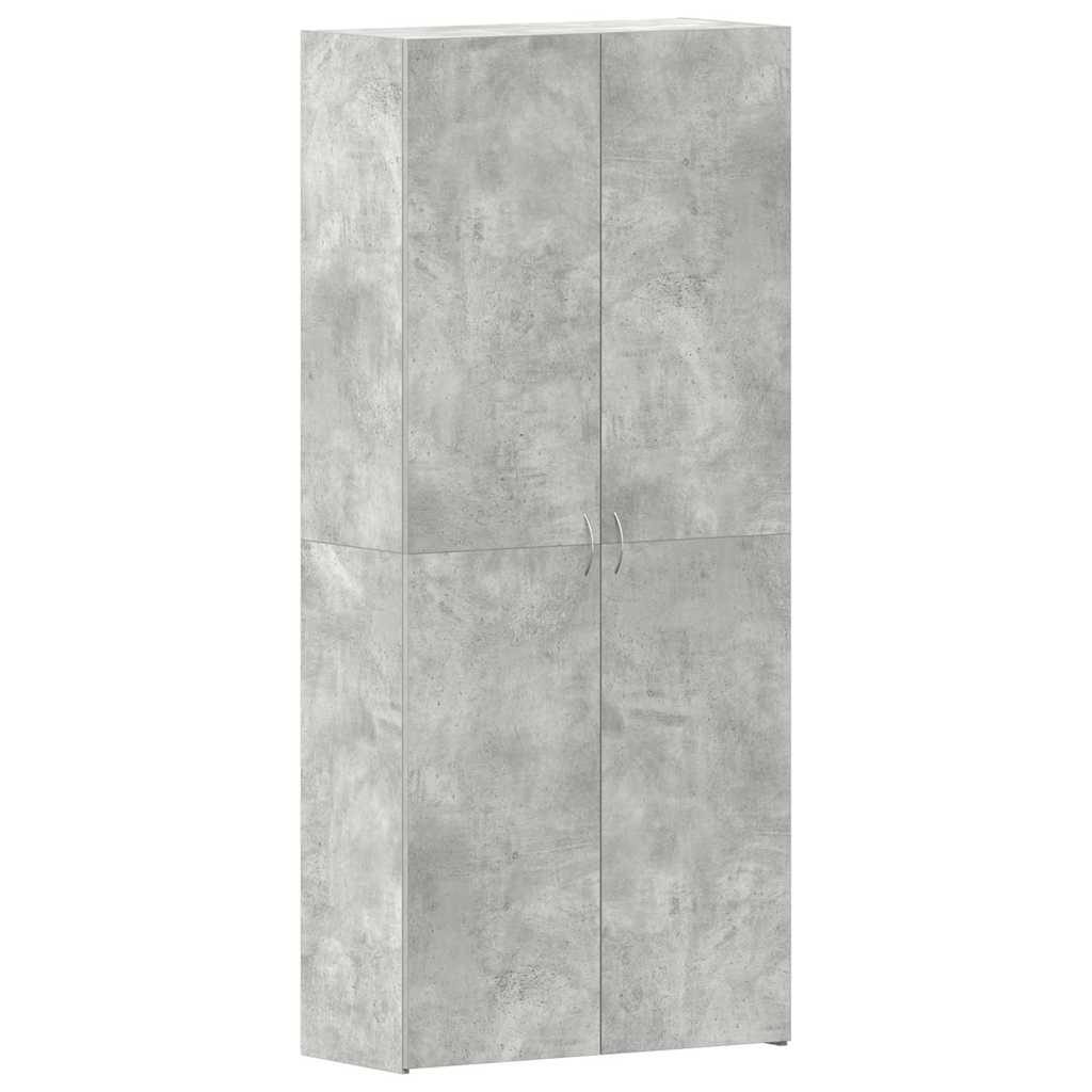 Sko skab med hylde Grå 80 x 35.5 x 180 cm Konstrueret træ