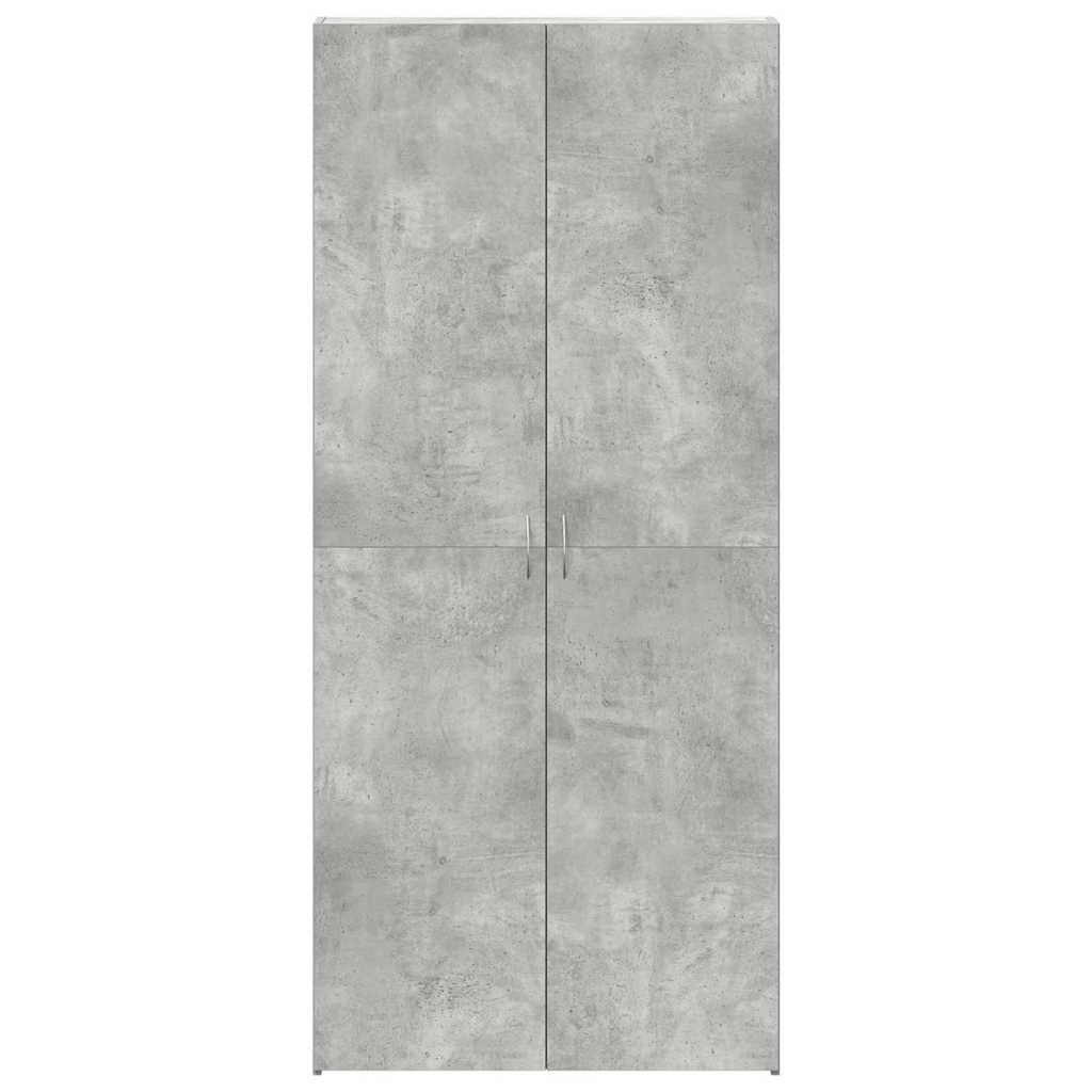 Sko skab med hylde Grå 80 x 35.5 x 180 cm Konstrueret træ