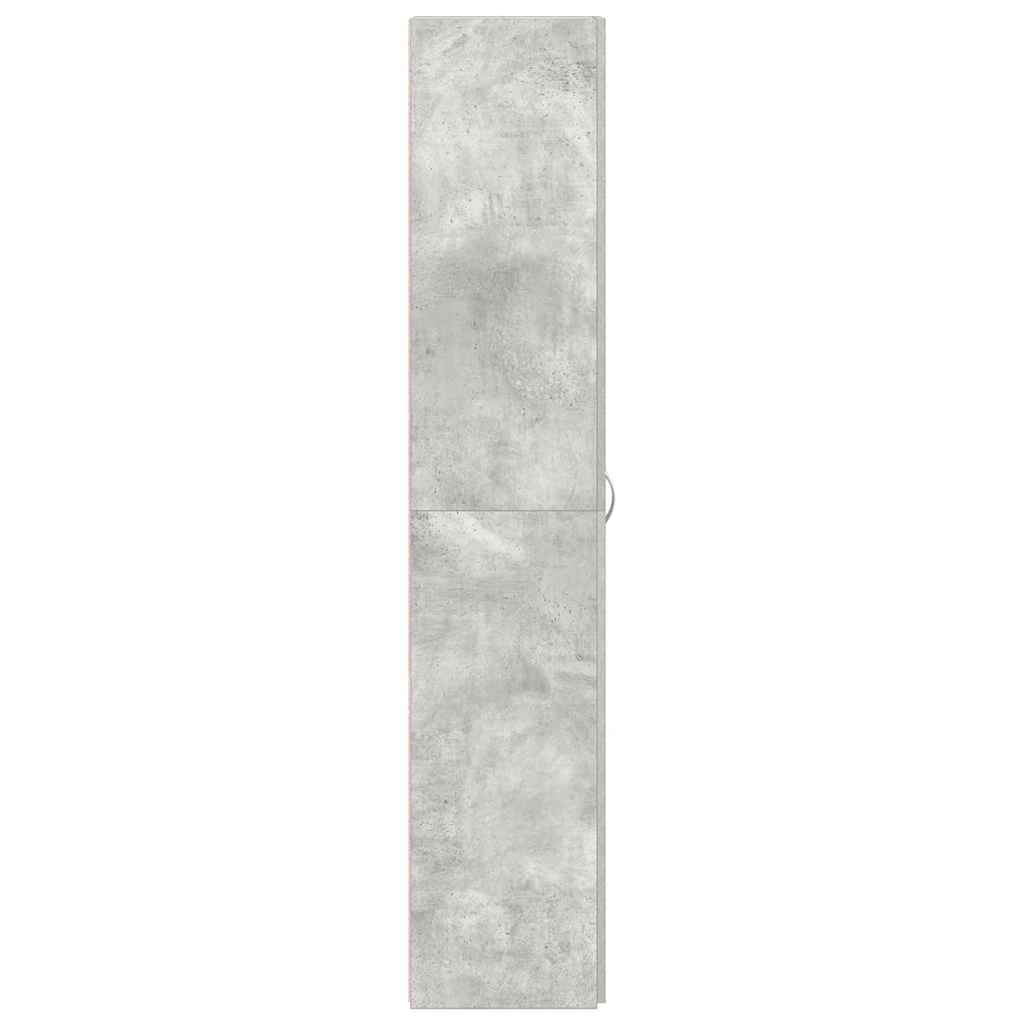 Sko skab med hylde Grå 80 x 35.5 x 180 cm Konstrueret træ
