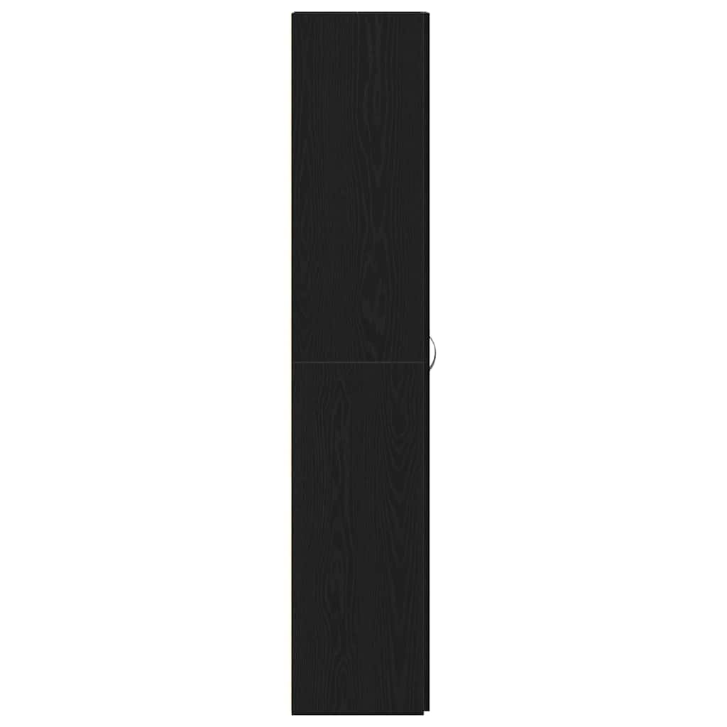 Sko skab med hylde Sort 80 x 35.5 x 180 cm Konstrueret træ