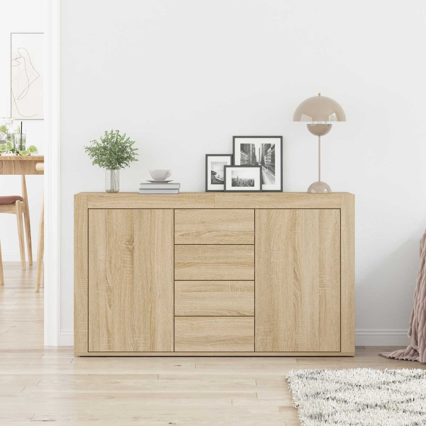 Sideboard Sonoma eg 120 x 36 x 69 cm Konstrueret træ