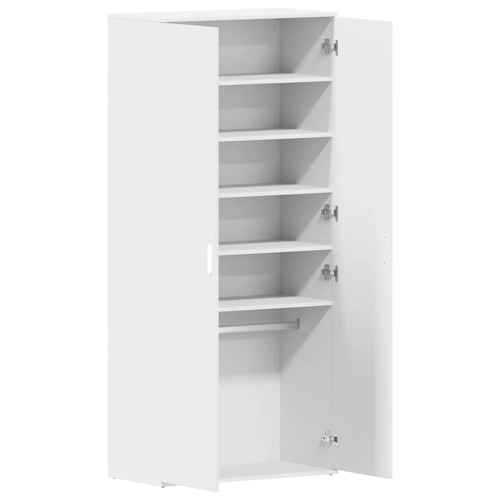 Sko skab med hylde Hvid 80 x 39 x 178 cm Konstrueret træ