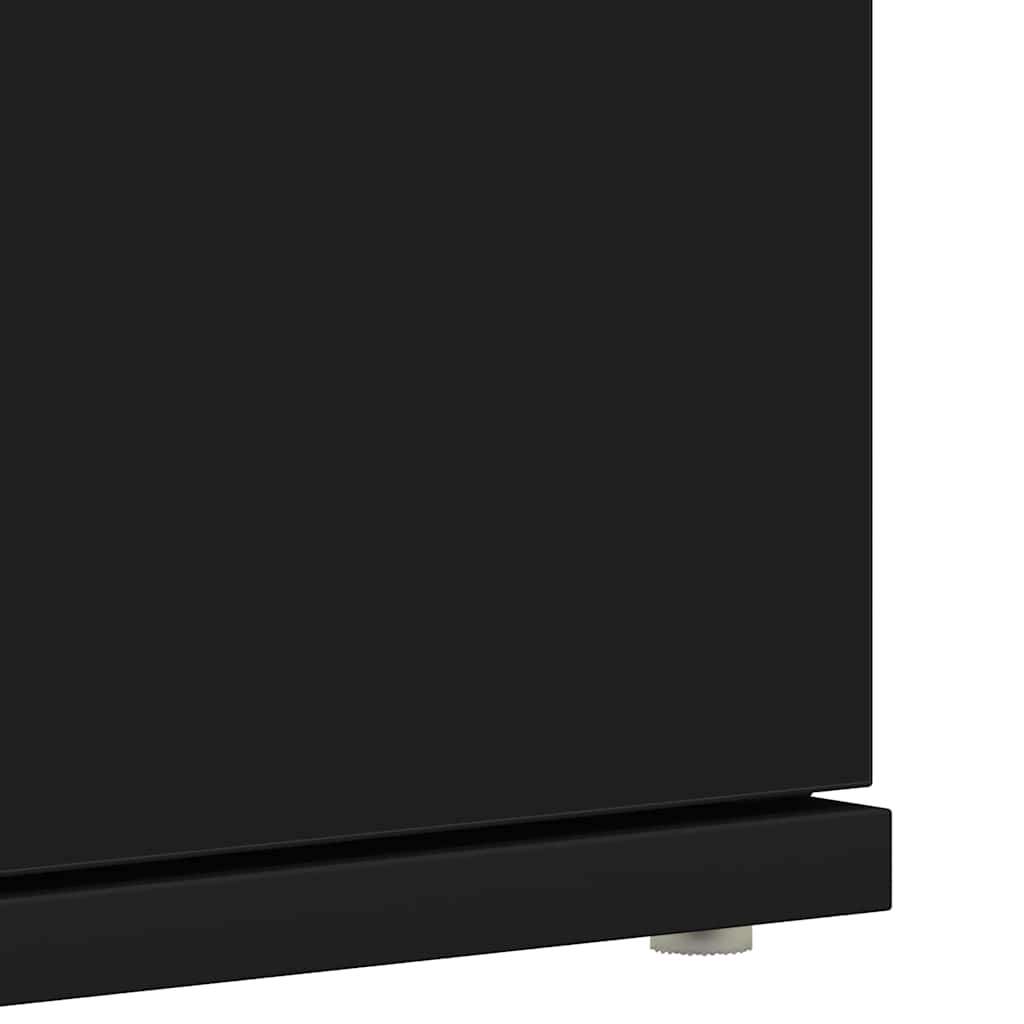 Sko skab med hylde Sort 80 x 39 x 178 cm Konstrueret træ