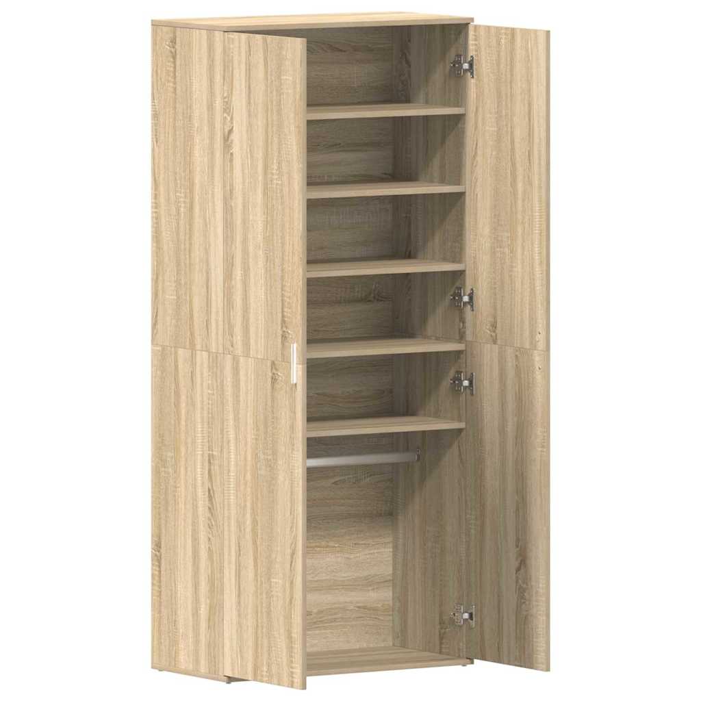Sko skab med hylde Sonoma eg 80 x 39 x 178 cm Konstrueret træ
