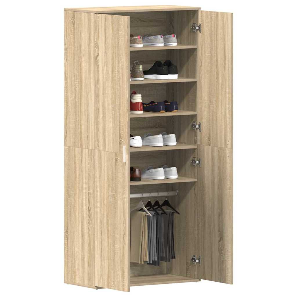 Sko skab med hylde Sonoma eg 80 x 39 x 178 cm Konstrueret træ