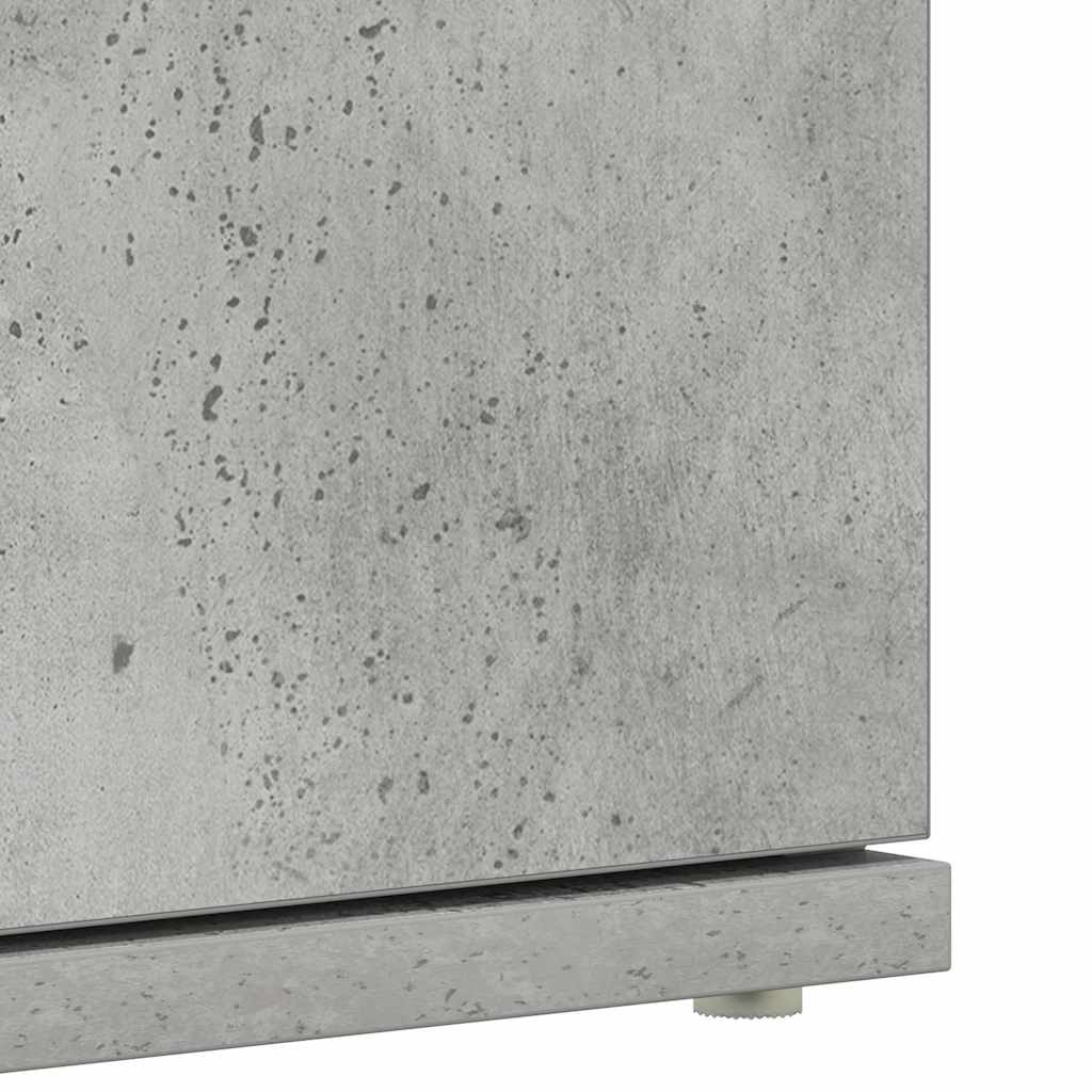 Sko skab 80 x 39 x 178 cm Konstrueret træ Beton Grå