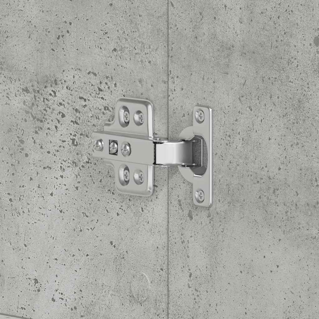 Sko skab 80 x 39 x 178 cm Konstrueret træ Beton Grå