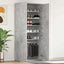 Sko skab 80 x 39 x 178 cm Konstrueret træ Beton Grå