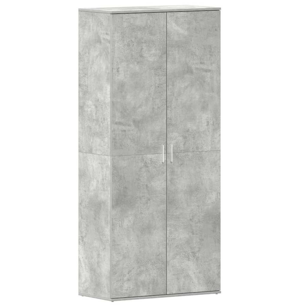 Sko skab 80 x 39 x 178 cm Konstrueret træ Beton Grå