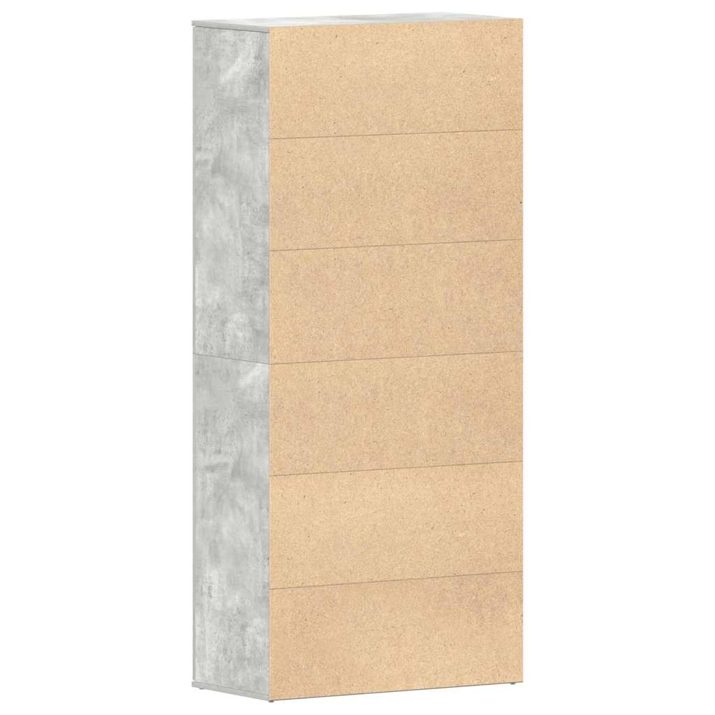 Sko skab 80 x 39 x 178 cm Konstrueret træ Beton Grå