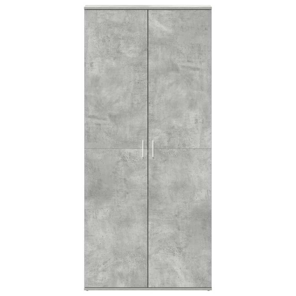 Sko skab 80 x 39 x 178 cm Konstrueret træ Beton Grå