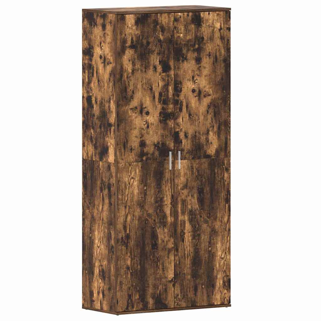 Sko skab med hylde Røget eg 80 x 39 x 178 cm Konstrueret træ