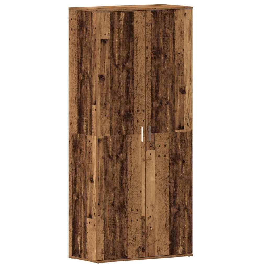 Sko skab med hylde Gammelt træ 80 x 39 x 178 cm Konstrueret træ