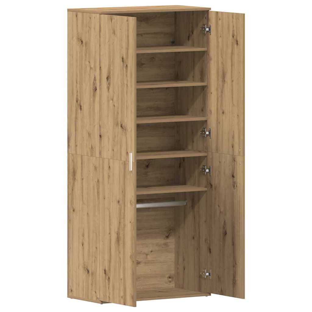 Sko skab 80 x 39 x 178 cm Konstrueret træ Artisan Egetræ