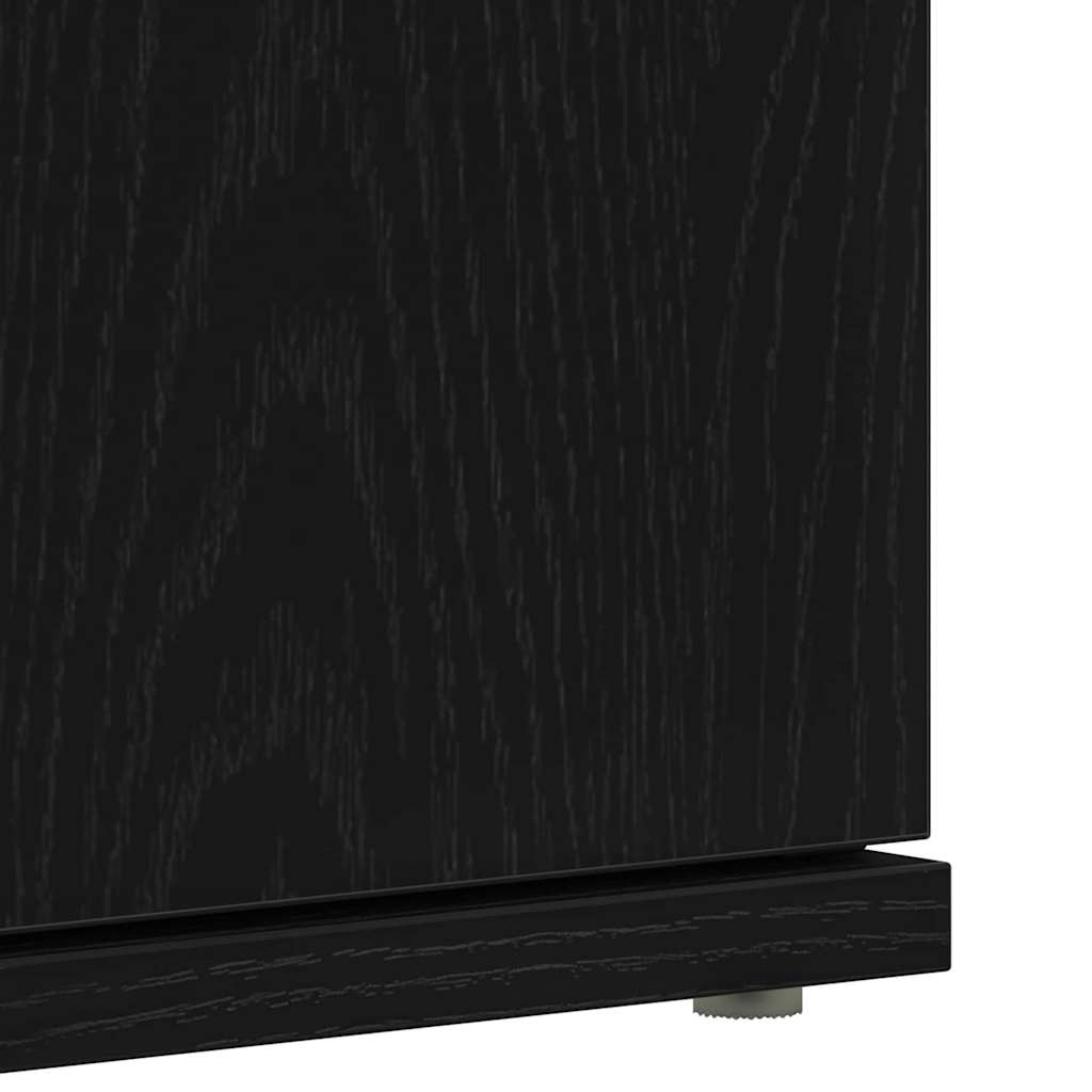Sko skab med hylde Sort eg 80 x 39 x 178 cm Konstrueret træ