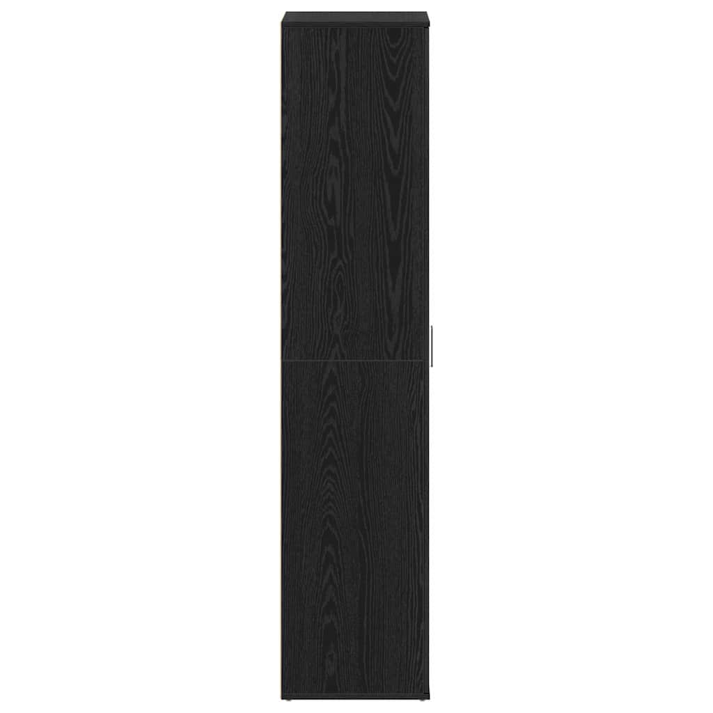 Sko skab med hylde Sort eg 80 x 39 x 178 cm Konstrueret træ