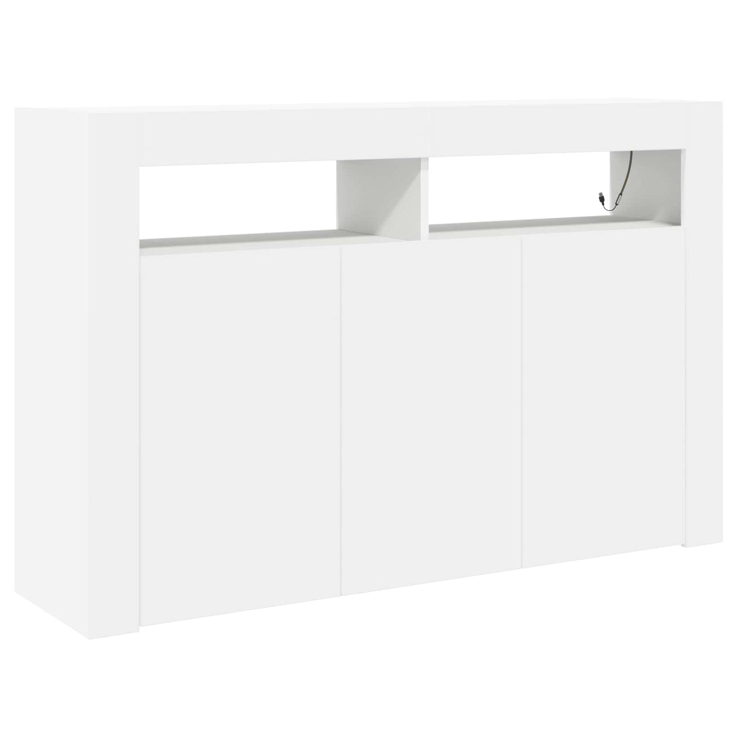 Sideboard Hvid 116 x 30 x 75 cm Konstrueret træ