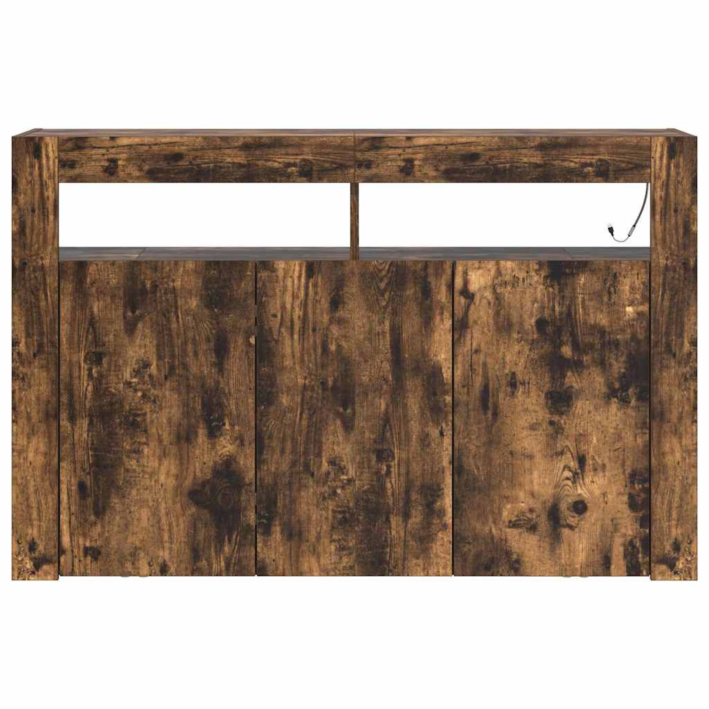Sideboard Røget eg 116 x 30 x 75 cm Konstrueret træ