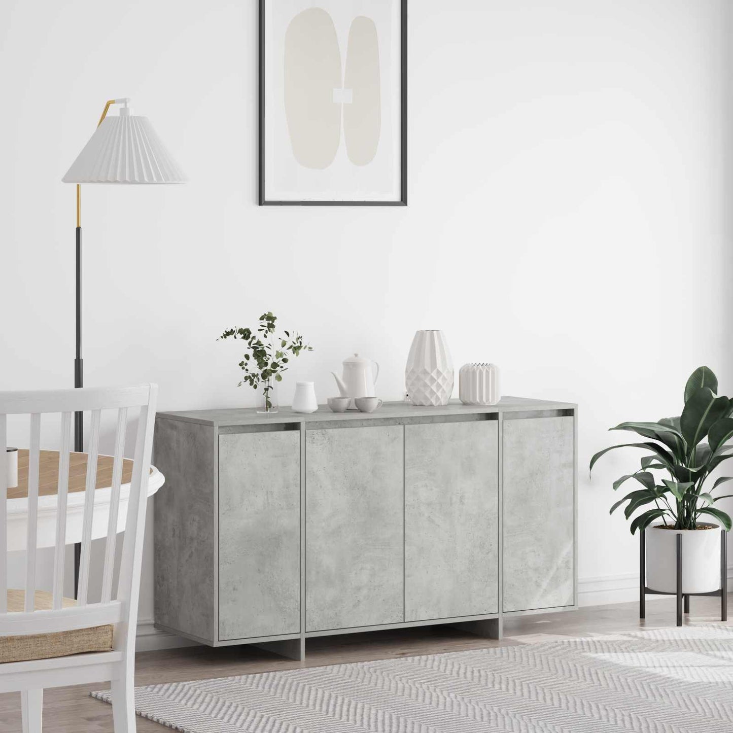 Sideboard Beton Grå 135 x 41 x 75 cm Konstrueret træ
