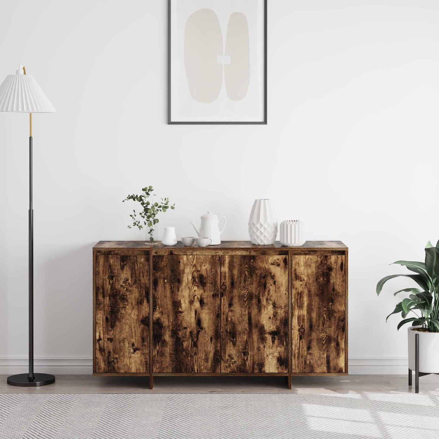 Sideboard Røget eg 135 x 41 x 75 cm Konstrueret træ