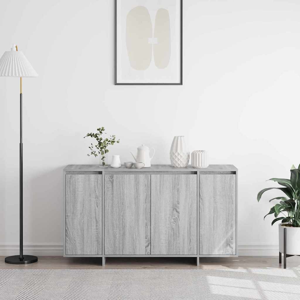 Sideboard Grå Sonoma 135 x 41 x 75 cm Konstrueret træ
