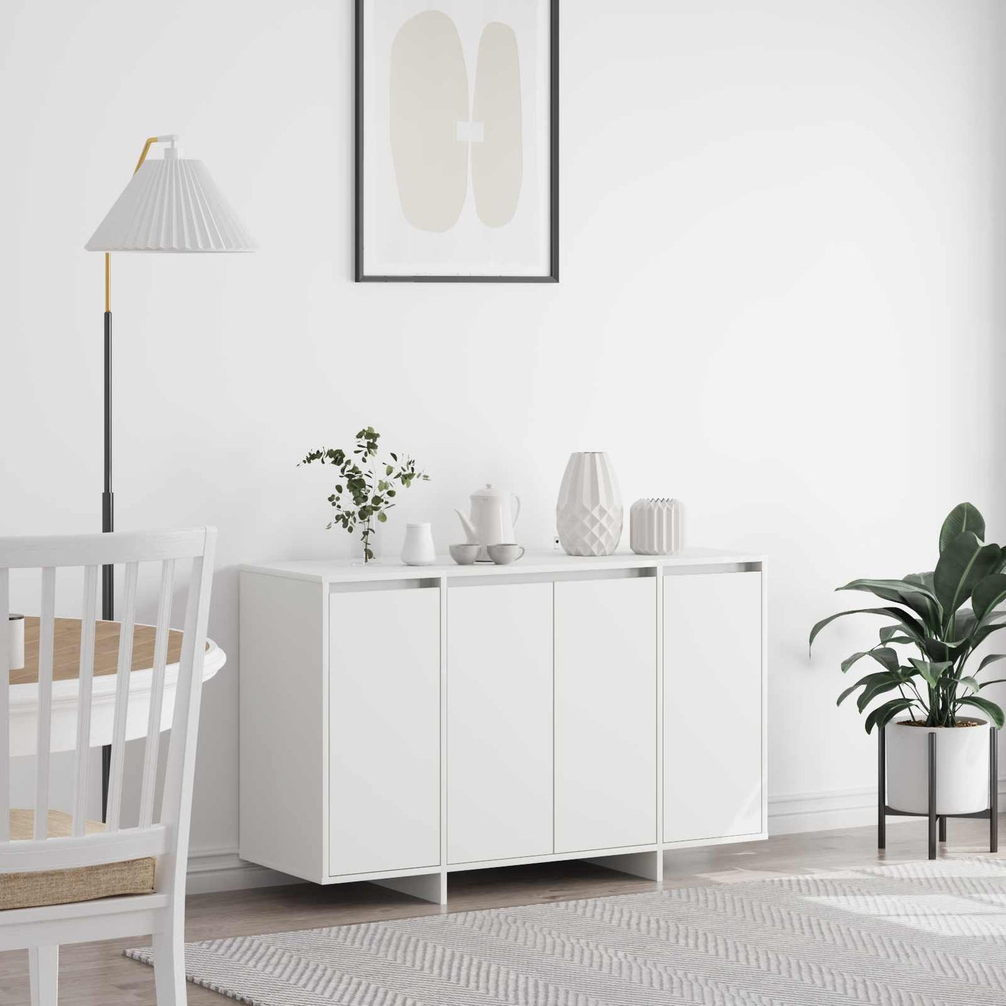 Sideboard Hvid 120 x 41 x 75 cm Konstrueret træ