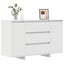 Sideboard med skuffe Hvid 120 x 41 x 75 cm Konstrueret træ