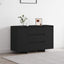 Sideboard med skuffe Sort 120 x 41 x 75 cm Konstrueret træ