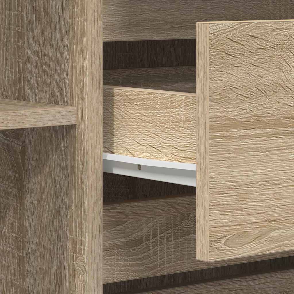 Sideboard med skuffe Sonoma eg 120 x 41 x 75 cm Konstrueret træ