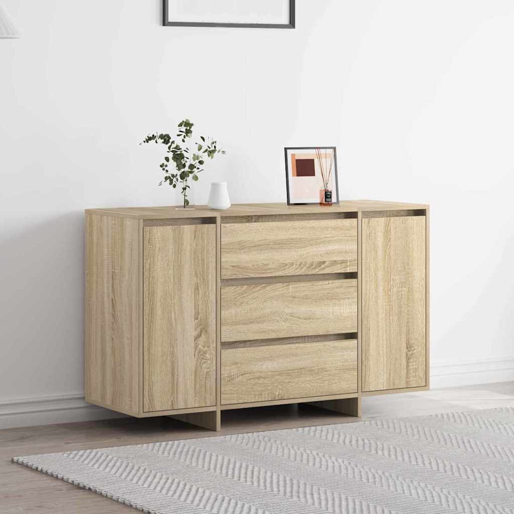 Sideboard med skuffe Sonoma eg 120 x 41 x 75 cm Konstrueret træ