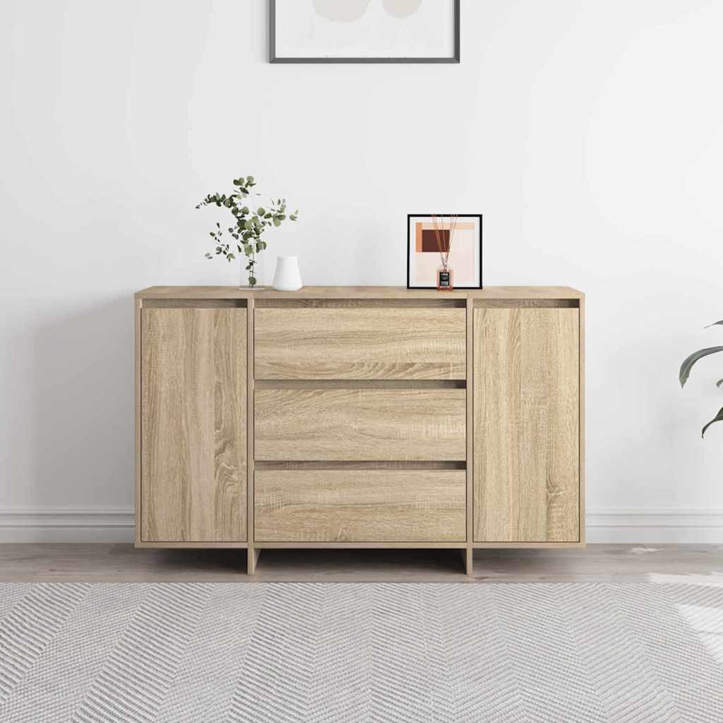 Sideboard med skuffe Sonoma eg 120 x 41 x 75 cm Konstrueret træ