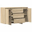 Sideboard med skuffe Sonoma eg 120 x 41 x 75 cm Konstrueret træ