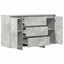 Sideboard med skuffe Beton Grå 120 x 41 x 75 cm Konstrueret træ