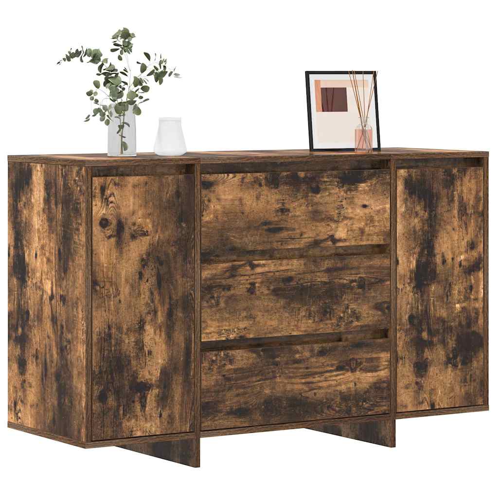 Sideboard med skuffe Røget eg 120 x 41 x 75 cm Konstrueret træ