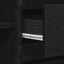 Sideboard med skuffe Sort eg 120 x 41 x 75 cm Konstrueret træ