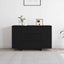 Sideboard med skuffe Sort eg 120 x 41 x 75 cm Konstrueret træ