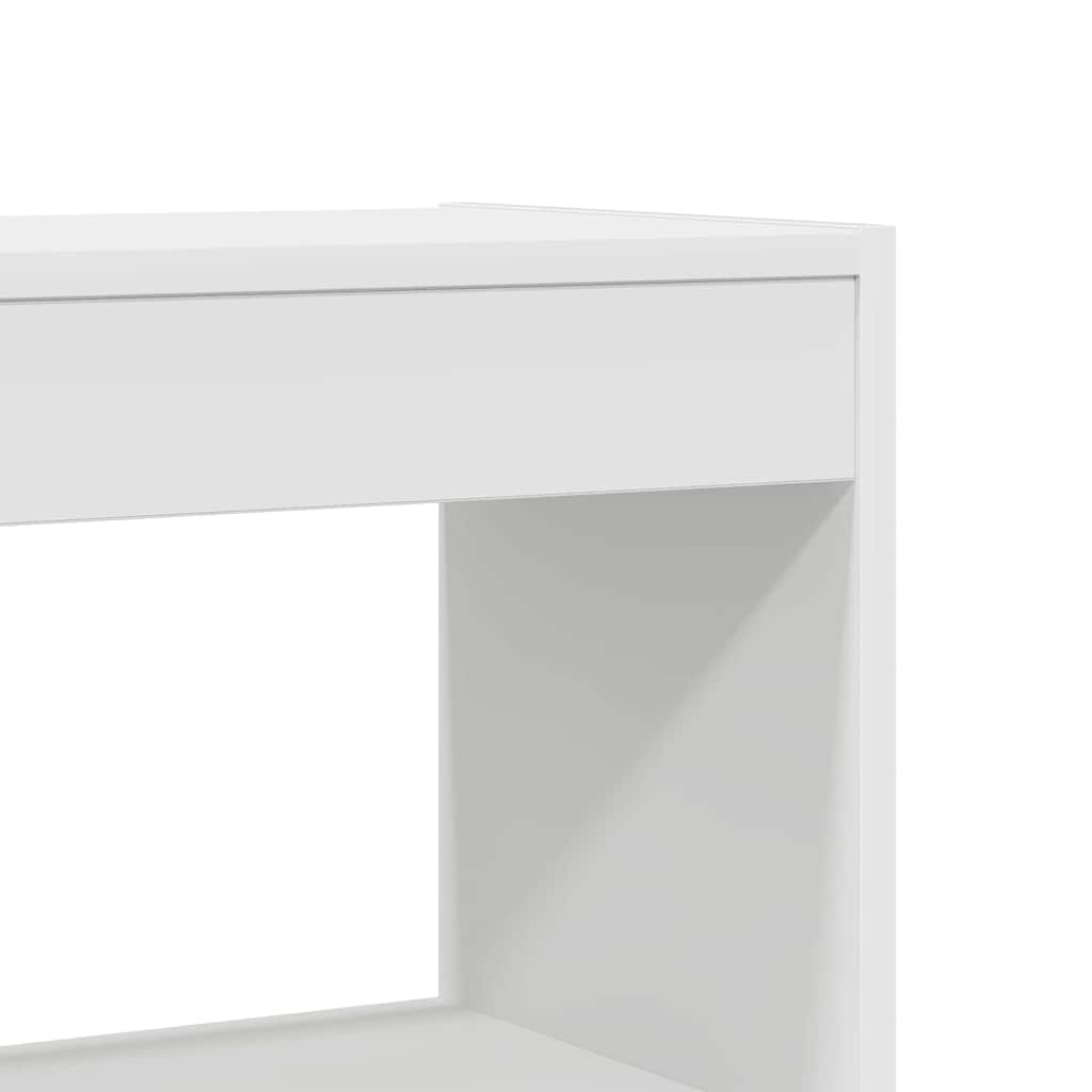 Bogskab med hylde Hvid 80 x 30 x 198 cm Konstrueret træ
