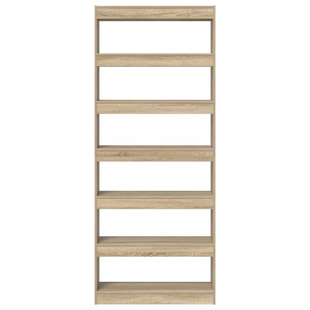 Bogskab med hylde Sonoma eg 80 x 30 x 198 cm Konstrueret træ