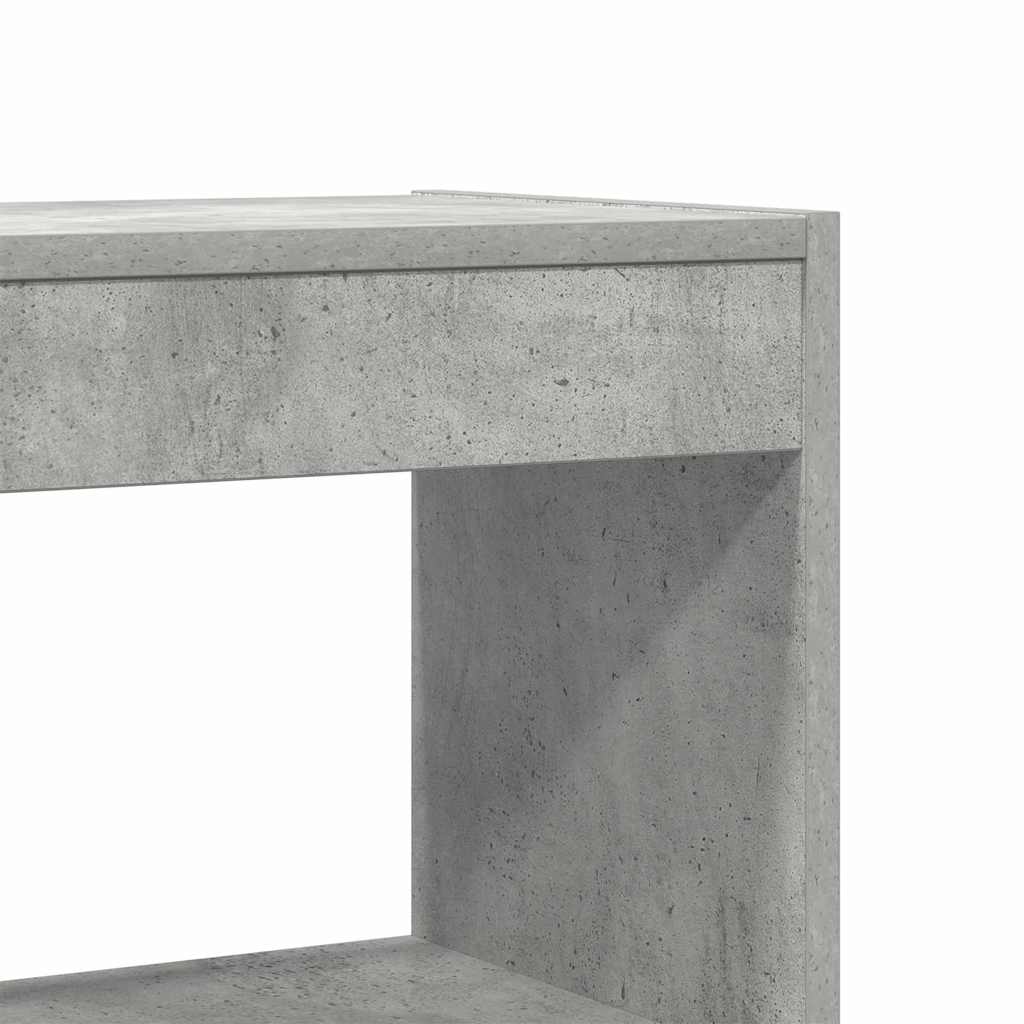 Bogskab med hylde Beton Grå 80 x 30 x 198 cm Konstrueret træ